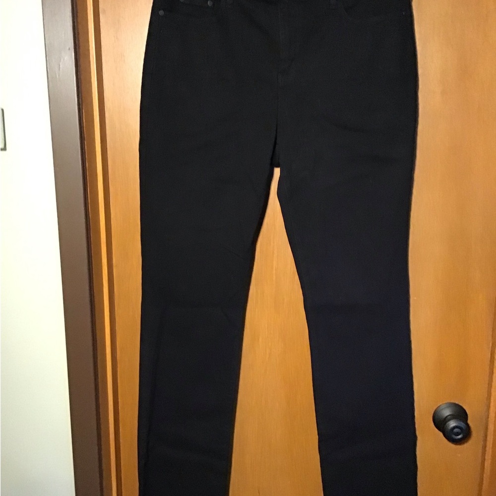 NEW NYDJ Black Marilyn Straight Jeans - 12 Long